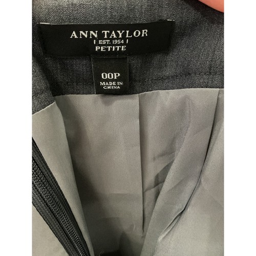 Ann Taylor Gray Wool Skirt - 00P - 第 3/4 張圖片