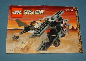ADVENTURERS: BI-WING BARON PLANE SET 5928 - LEGO - 1998 - USED