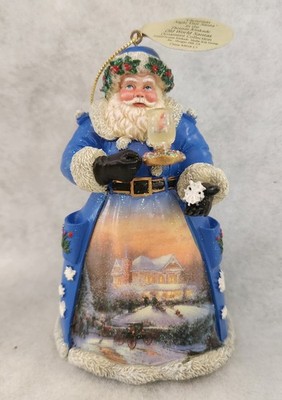 2003 Ashton Drake Galleries Thomas Kincaid Night Visit Santa Christmas Ornament