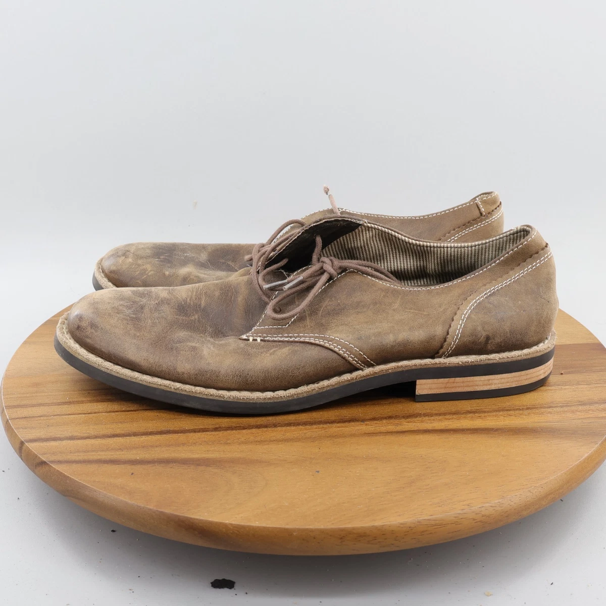 penguin brown dress shoes Original Penguin Men's Terrest Sneakers in Dark Beige/Beige, Size 10.5