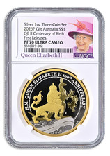 2026 Australia 1 oz Silver Gilt Queen Elizabeth Centenary of Birth NGC PF70 FR