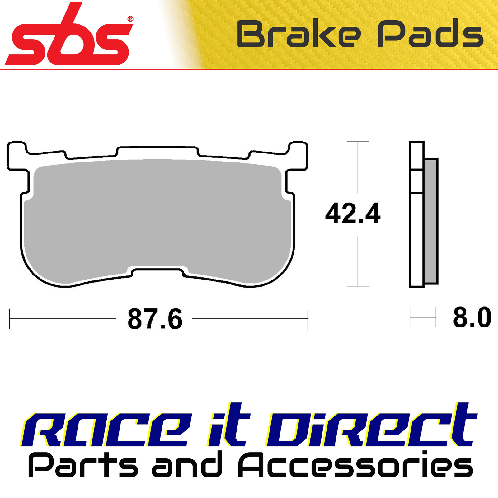 Brake Pads for HARLEY TRIKE 1800 TRI GLIDE CVO FLHTCUTGSE 2021 Rear V-Twin SBS