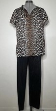 Vintage Vanity Fair Tricot Nylon Pajama Lounge Set Women's Size 34 Boudoir 60s