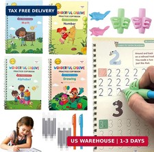 Magic Grooved Handwriting Practice Book for Kids 35 Years  Tiny Thinkers Reu...