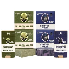 Star Wars Bundle - Natural 4 Soap and 2 Deodorant Gift Set - Wisdom Wash, Wis...