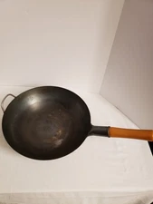 YOSUKATA 13” Round Bottom Carbon Steel Woks and Stir Fry Pans
