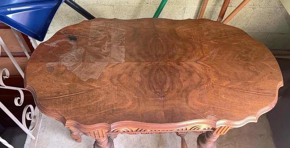 Consola/mesa lateral/entrada Wurlitzer c. 1900 en caoba Foto 4 de 4