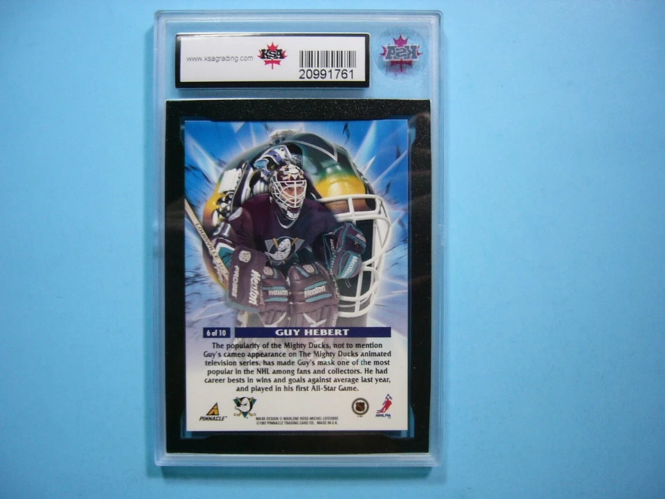 Tarjeta de hockey Pinnacle Masks NHL 1997/98 #6 CHICO HEBERT KSA 9,5 NGM ¡¡NGM NÍTIDA!! 97/98 Foto 2 de 2