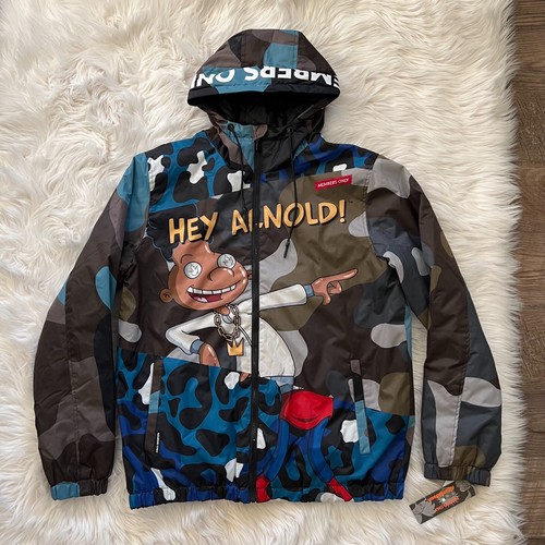Members Only X Hey Arnold Nickelodeon Puffer Jacket Coat All Over Print M - Picture 8 of 10