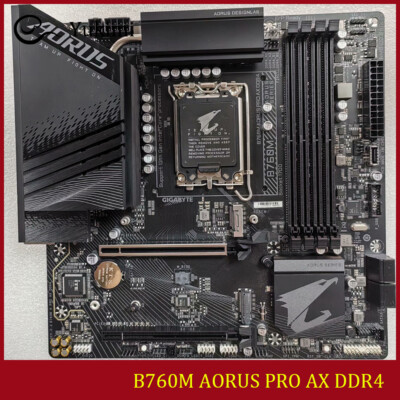 FOR GIGABYTE B760M AORUS PRO AX DDR4 LGA1700 128GB HDMI DP Micro ATX Motherboard