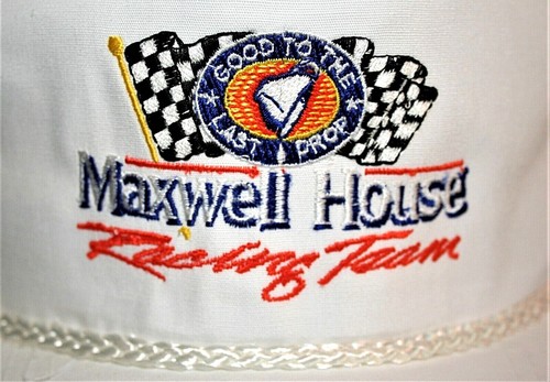 Vintage Maxwell House Good To Last Drop Kaffee NASCAR Captains Mütze Kappe Neu aus altem Lagerbestand 1990er Jahre - Bild 2 von 5