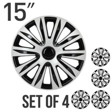 4pcs 15 Wheel Covers Snap On Hubcaps Full Hub Caps Fit For R15 Tire Steel Rim