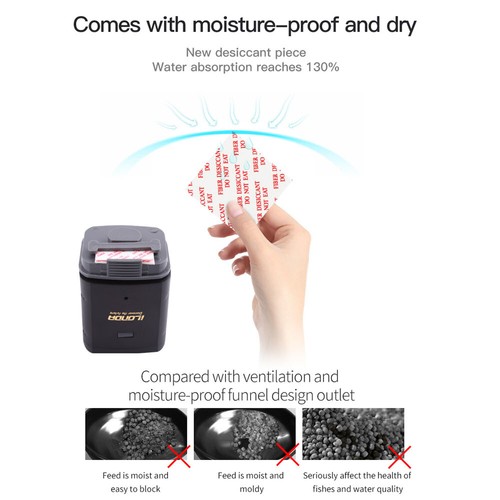 WiFi Automatic Fish Feeder Aquarium Tank Food Dispenser Timer Voice Control V5W7 - Bild 9 von 13