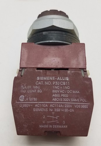 P30CB11 Siemens-Allis Push RED Button #8147 - Bild 4 von 6