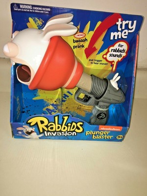 2014 Rabbids Invasion Super Plunger Blaster Toy Sound Gun Nickelodeon Ubisoft | eBay