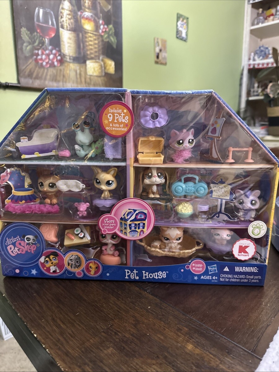 Littlest Pet Shop K Mart Exclusive Pet House Includes 9 Pets 2009