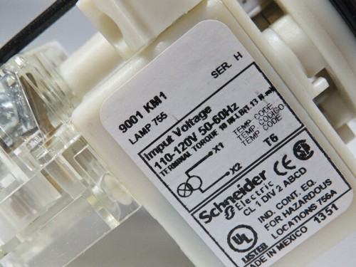 Schneider Electric 9001-SKT1A9 Ser J Push-To-Test Amber Pilot Light 1NC ! NEW ! - Picture 4 of 5