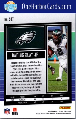 2022 Score Philadelphia Eagles #247 Darius Slay