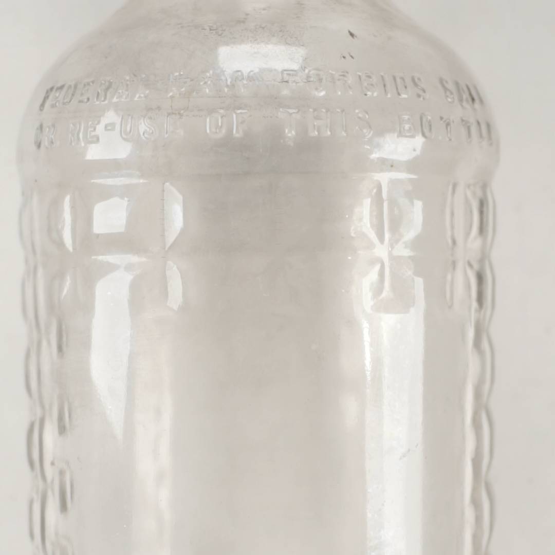 Vintage Liquor Bottle Federal Law Forbids Sale or ReUse of This