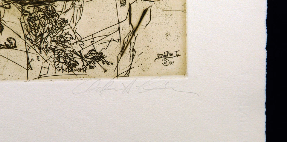 "Robot Attila", 1991. Radierung Dagmar RANFT-SCHINKE (*1944 D) handsigniert - Bild 3 von 3