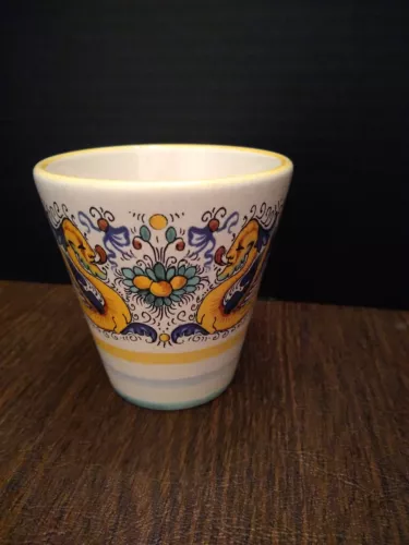Dragon DERUTA Coffee Tea Mug Ceramic Hand Painted 8 oz Italy