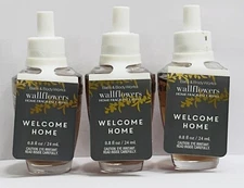3 Bath & Body Works Welcome Home Wallflower Bulb Air Fragrance Refill 0.8oz