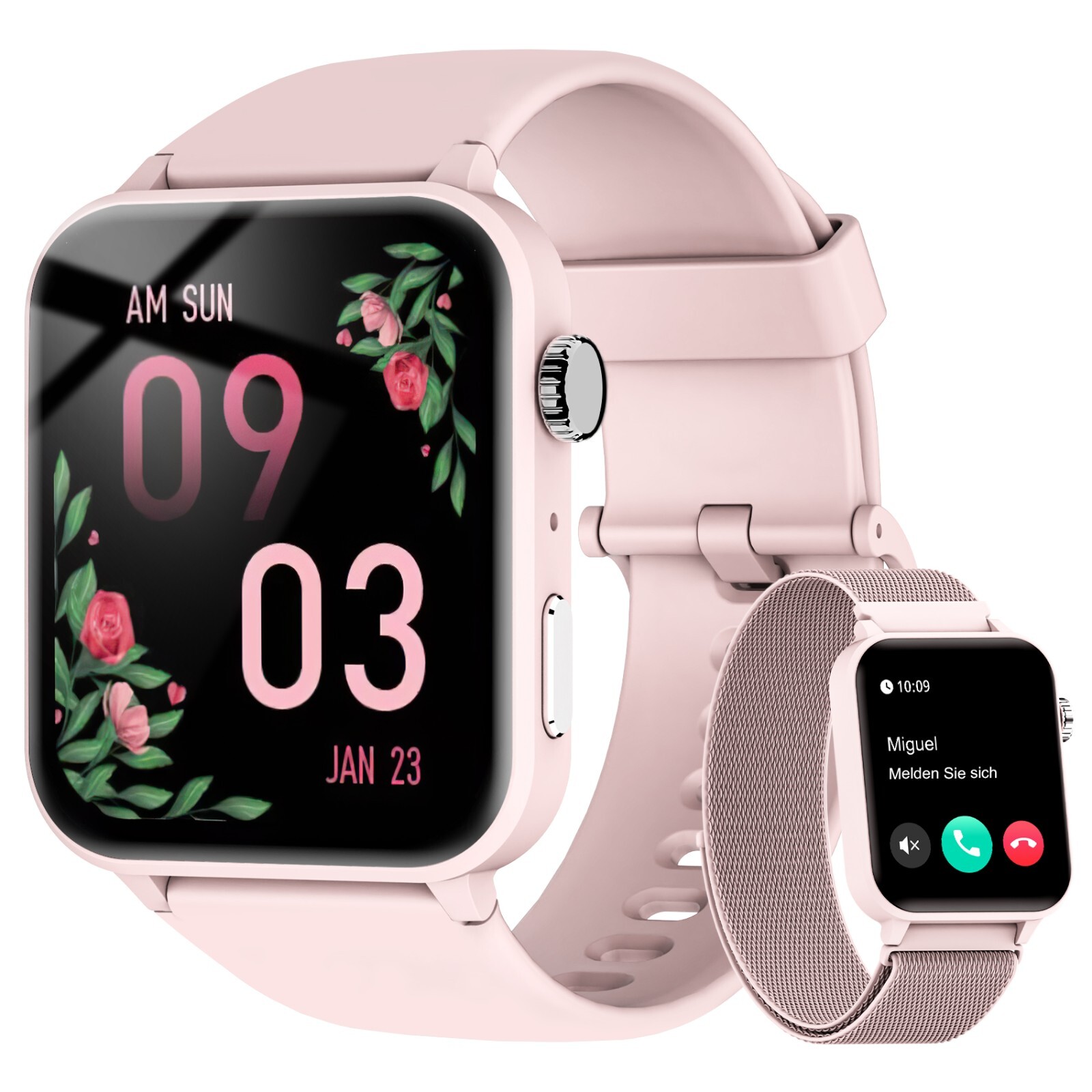 Bluetooth Smartwatch for Men and Women Compatible with iPhone Android Phones