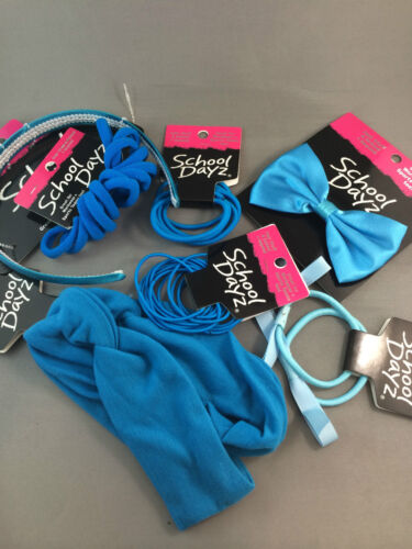 Light blue turquoise School hair ties club colours sport colour clips headbands - Picture 1 of 9