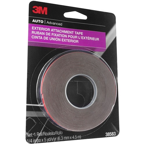 3M Exterior Attachment Tape Ideal for Moldings Emblems and Trim 1/4 in width - Picture 2 of 6