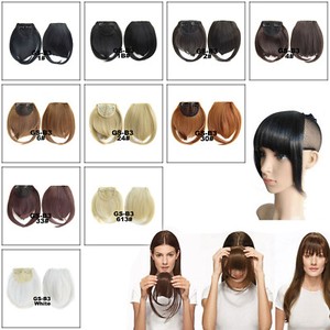 Fiber Clip In On Bangs Fringe Hair Extension Hairpiece Black Brown
