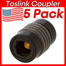 5 Pcs Optical Toslink Coupler Digital Adapter Optical Audio Cable Extender