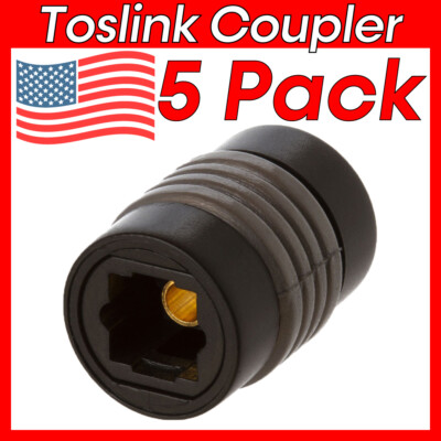 5 Pcs Optical Toslink Coupler Digital Adapter Optical Audio Cable Extender