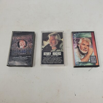 3 Kenny Rogers Cassete Tapes: Greatest Hits, Something Inside, What about Me