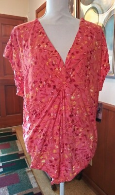 Sofia Vergara Size 3X Body Suit Short Sleeve Stretchy Multicolor NWT