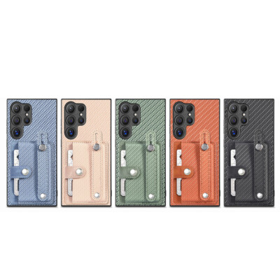 Fiber Texture Card Pocket Phone Case For Samsung Galaxy A12 A13 A14 A23 A32 A34 