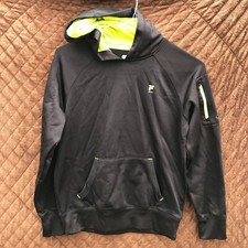 FILA Sport Boys Size XL 18/20 Hoodie Hooded Pullover Sweater Black Sweatshi DDD