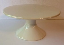 SET OF 6 WHITE 9" CERAMIC CAKE STANDS