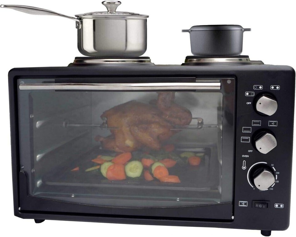 New Portable Electric Oven With Hot Plates Kitchen Benchtop Grill