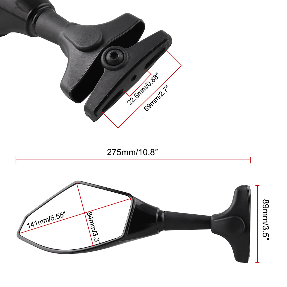 Carbon LED Integrated Turn Signal Mirrors For Yamaha YZF R1 R6 FZ1 FZ6 600R R3 – Smoke Lens - View #3