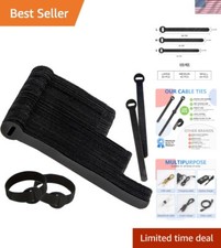 120 PCS Reusable Nylon Cable Ties - 5, 6,  8 Inch Adjustable Cord Organizers