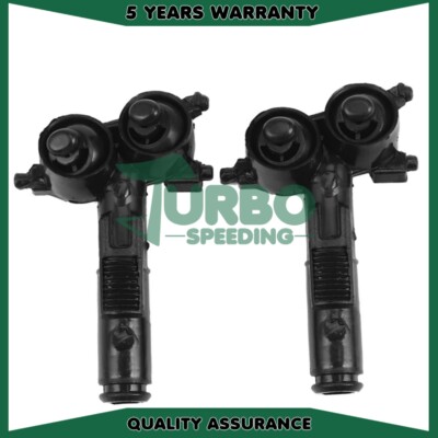 Pair Headlight Washer Nozzle Spray Nozzle Left + Right For VW EOS Jetta Golf