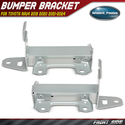 2x Front Driver & Passenger Aluminum Bumper Bracket for Toyota RAV4 2019-2024