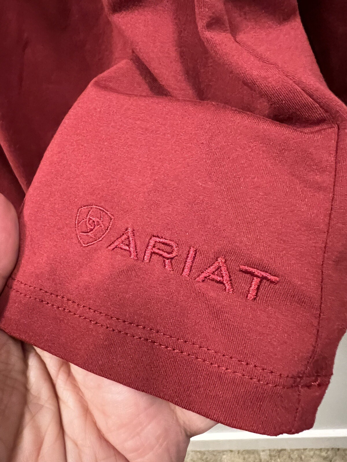 Ariat Mens Large Red Polyester Pullover Mockneck - image 3