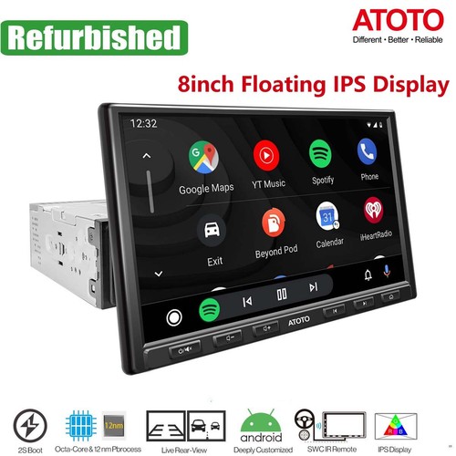 ATOTO S8 8" Signle 1DIN Android Car Radios w/ Android Auto/Wireless