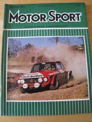 MOTOR SPORT DEC 1972 HEXAGON ELAN SPRINT DATSUN 160B CITROEN SM RALLY BDA
