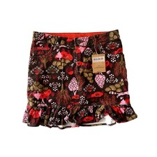 Lands End Girls Sz 10 Corduroy Ruffled Skirt New Adjustable With Liner Pants