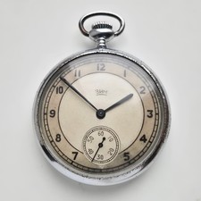 Vintage Pocket Watch Zim CHK 6 15 Jewels Mechanical Soviet Men 1950