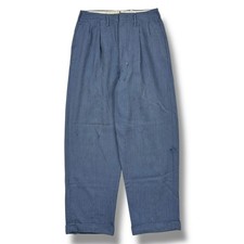 Vintage 40s Pleated Cuffed Dress Pants Trousers Sanforized Rockabilly Size 28x29