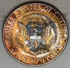 1994 P half dollar -  ERROR - RARE Gold Tone/Black/Blue - annealed error - nice