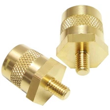 1 Pair M6 Thread Male Battery Terminal Connector, Brass Auto Battery Post Ada...